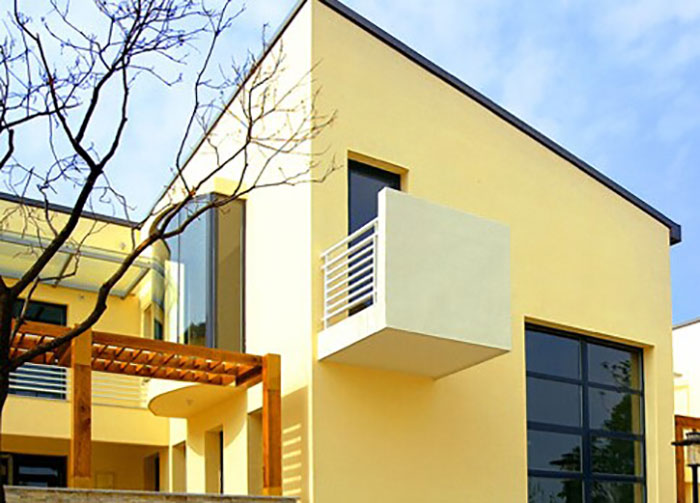 外墙乳胶漆施工成品近图